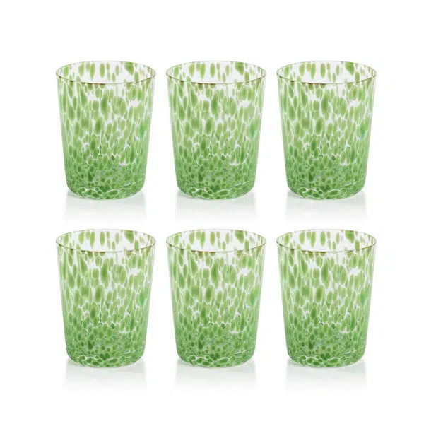 Willa Speckled Glass Tumblers, Set of 6 | Wayfair North America