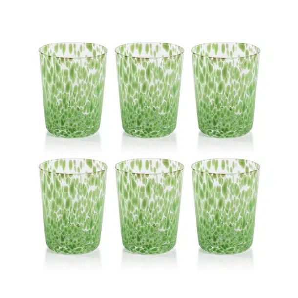 Willa Speckled Glass Tumblers, Set of 6 | Wayfair North America