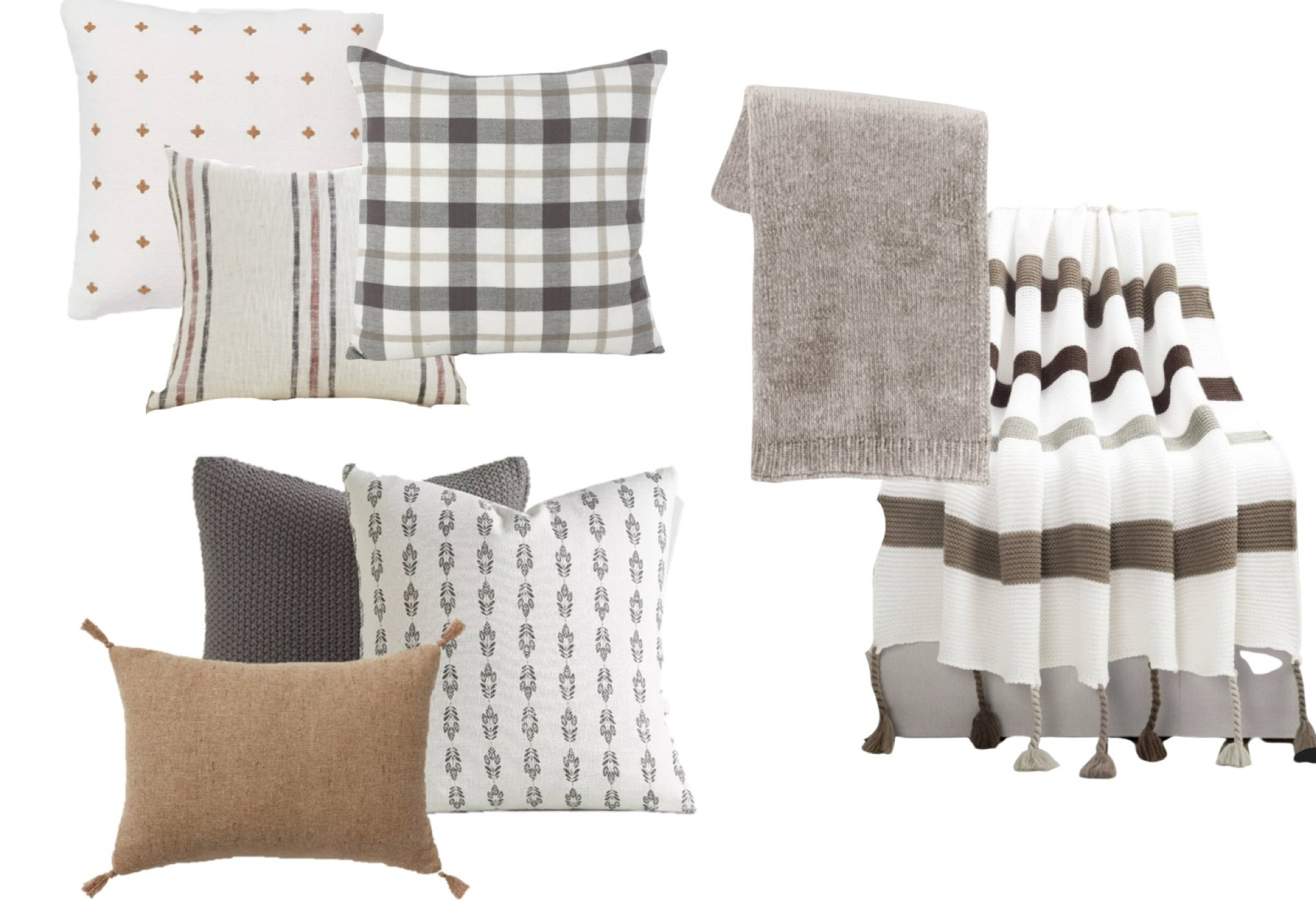 Blanket and throw pillow pairings for neutral, transitional style spaces 


#LTKSeasonal #LTKHome #LTKGiftGuide