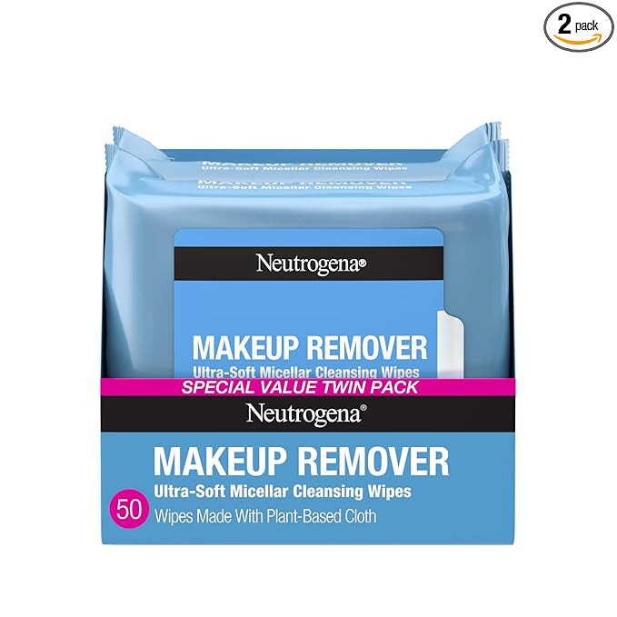 Neutrogena Makeup Remover Wipes Micellar Alcohol-Free Face Towelettes Remove Waterproof Mascara &... | Amazon (US)