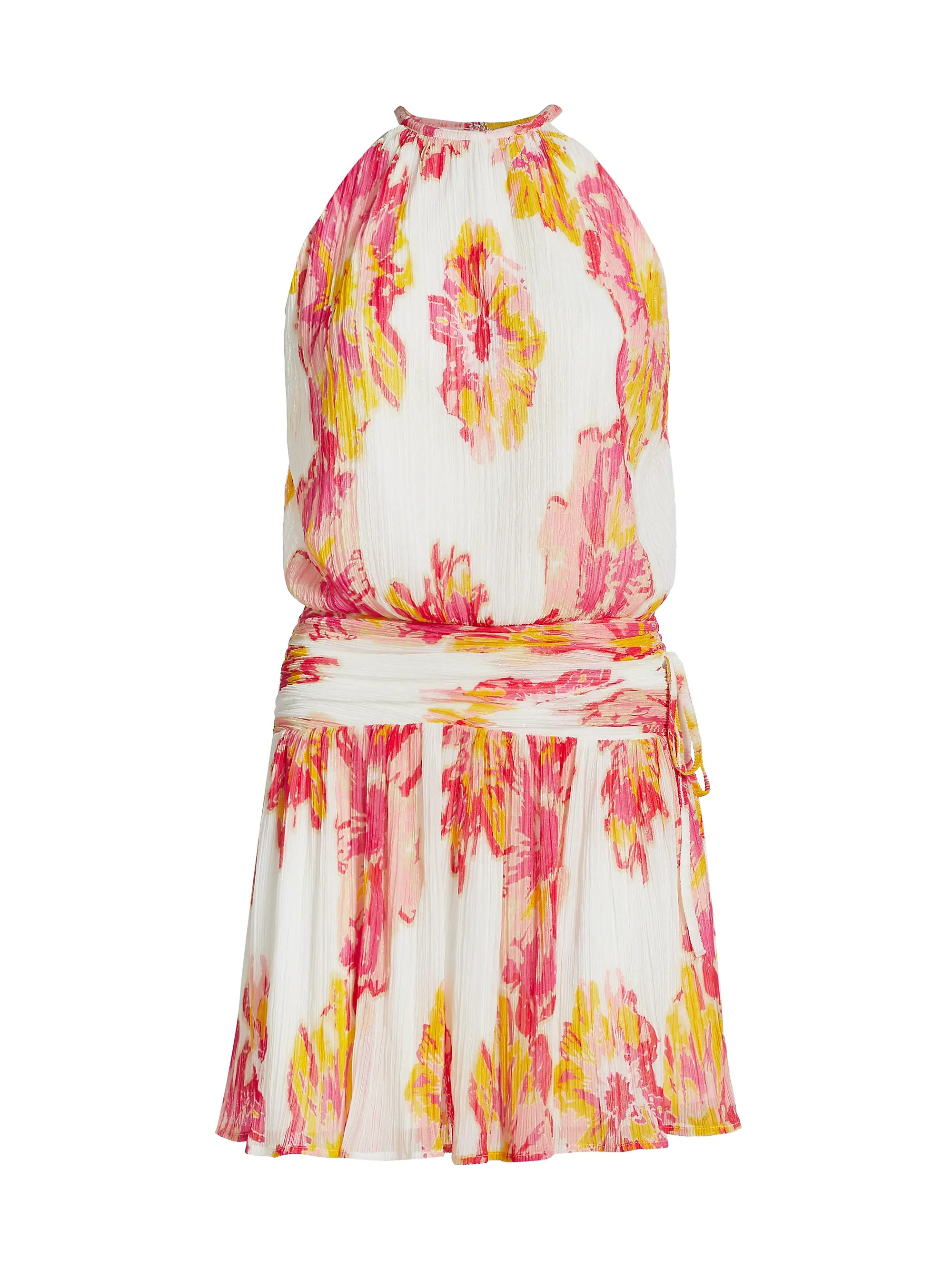 Ollie Floral Plissé Minidress | Saks Fifth Avenue