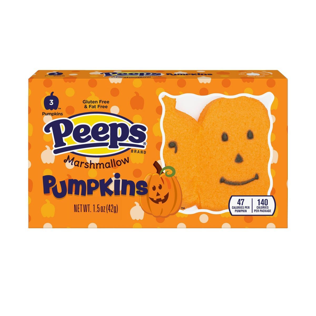 Peeps Halloween Marshmallow Pumpkins - 1.5oz/3ct | Target