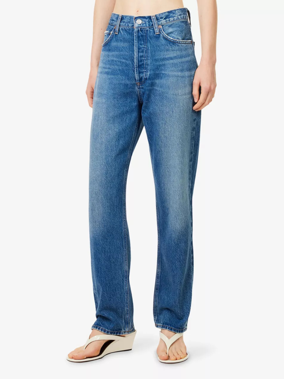 90's Pinch Waist Straight-Leg High-Rise Denim Jeans | Selfridges