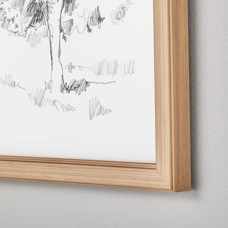 (Set of 2) 12"x16" Tree Sketch Framed Wall Art Black/Cream - Hearth & Hand™ with Magnolia | Target