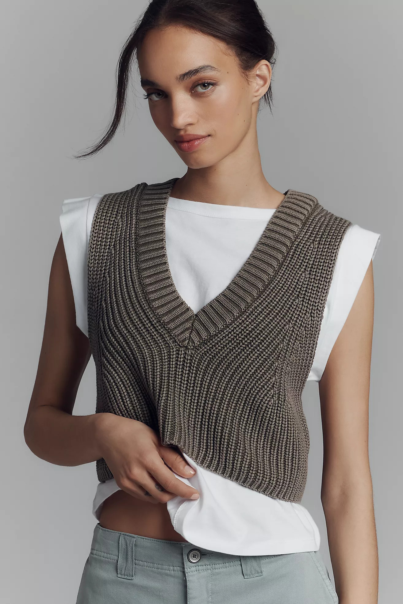 Pilcro Twofer Sweater Tee | Anthropologie (US)