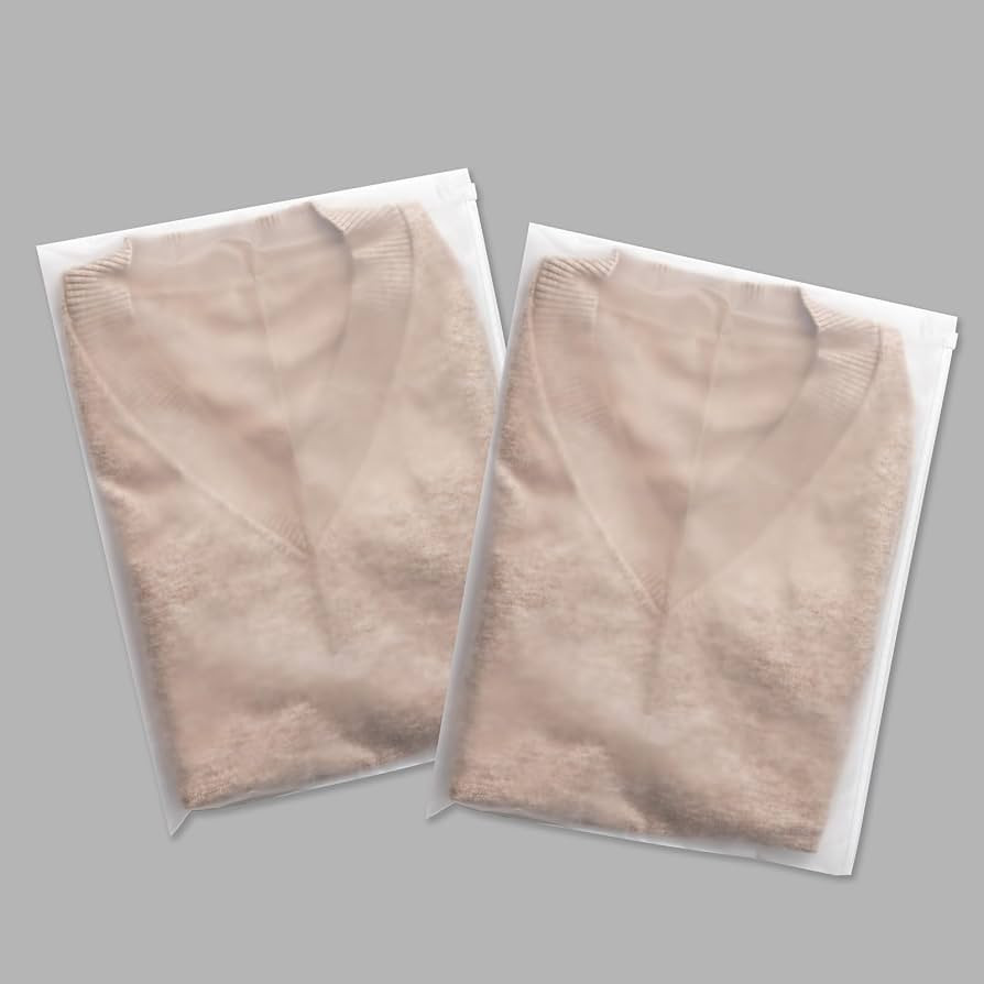 16x14 Inch Plastic Bags for Clothes 25pcs Frosted Zipper for Small Business, Swimsuit Organizer w... | Amazon (US)