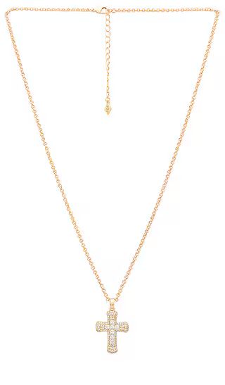 Donatella Cross Necklace in White | Revolve Clothing (Global)