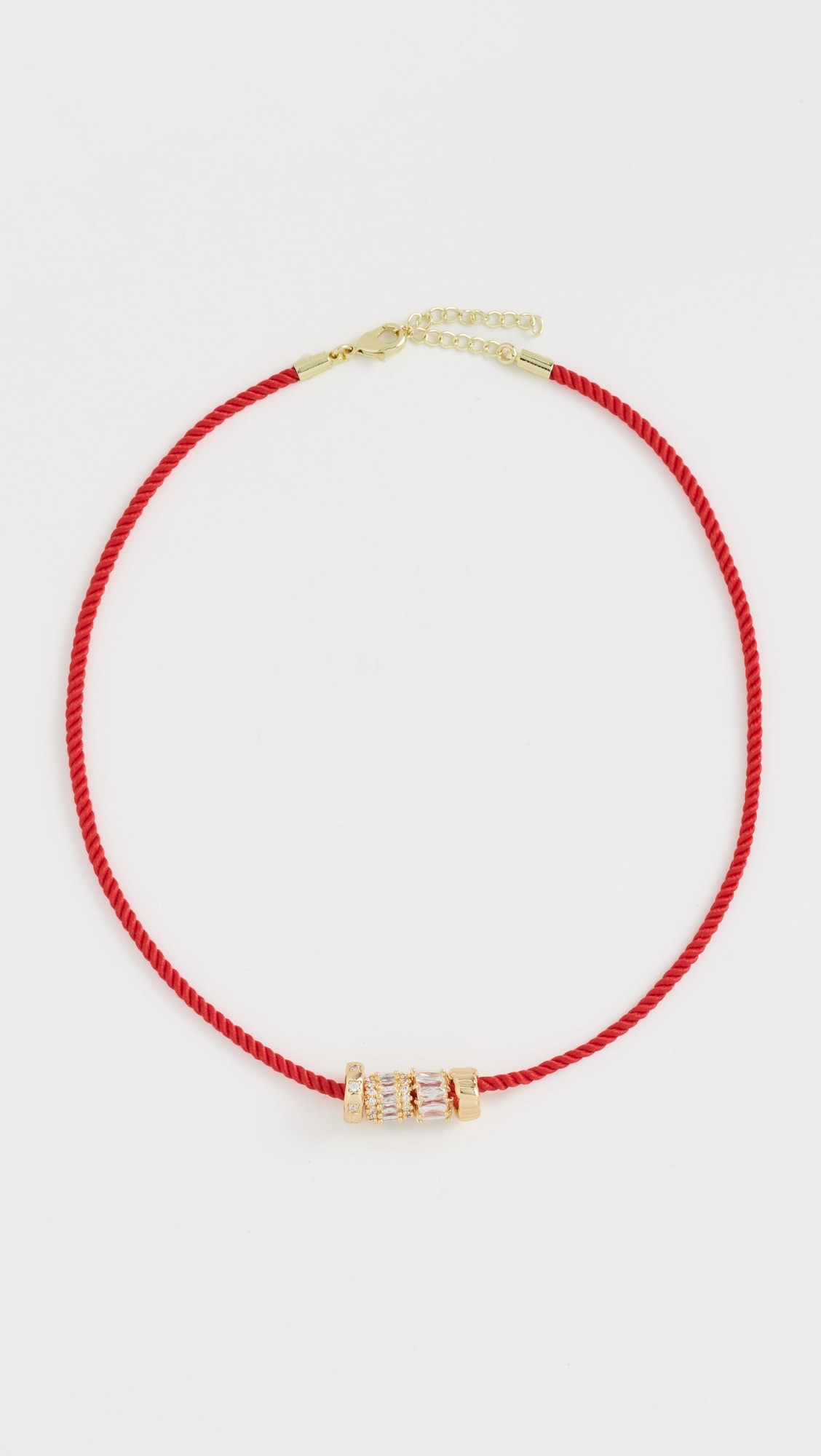 Red Cord Rondelle Charm Necklace | Shopbop
