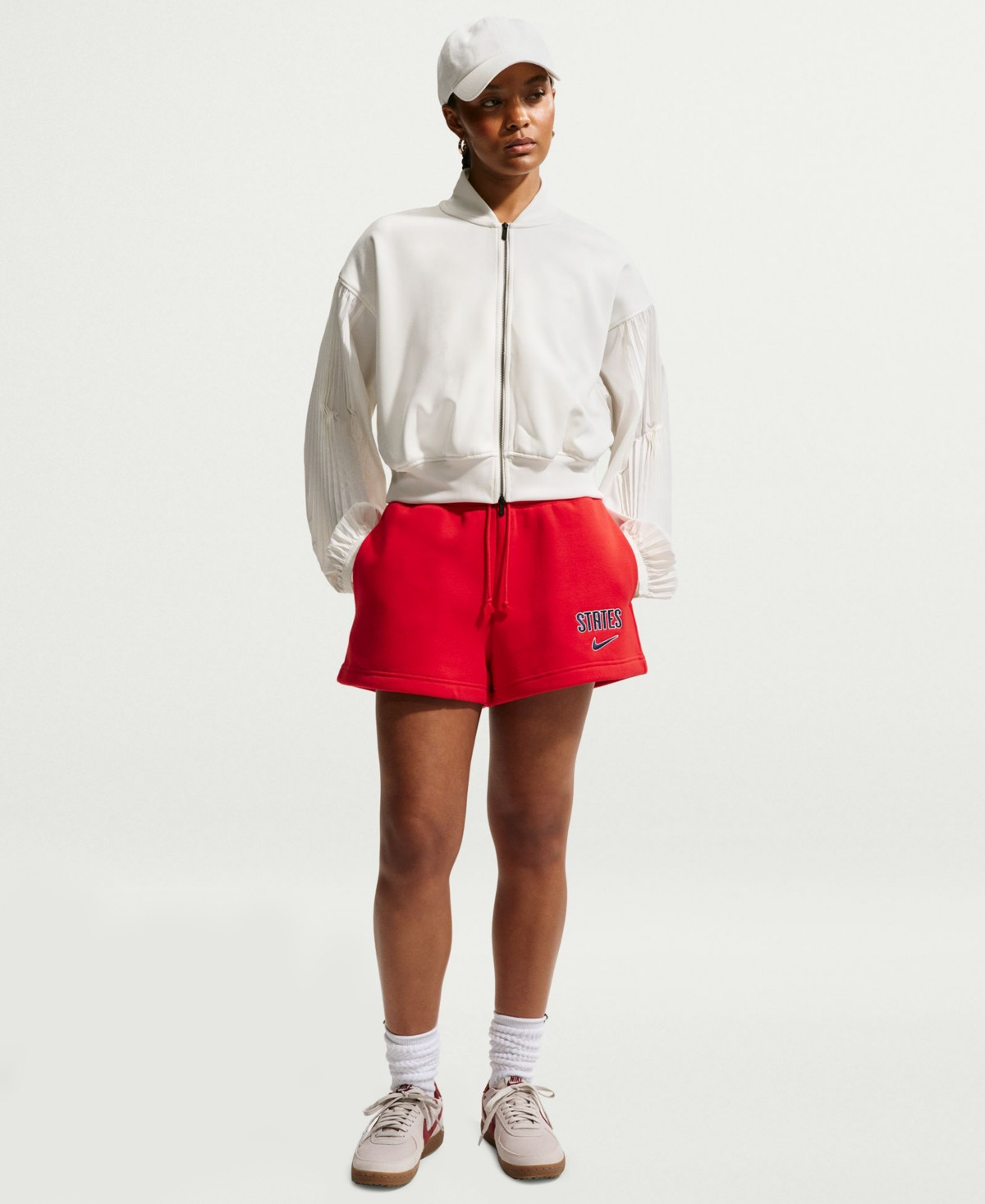 Nike Women's Usmnt Phoenix High-Waisted Shorts - University Red | Macy's