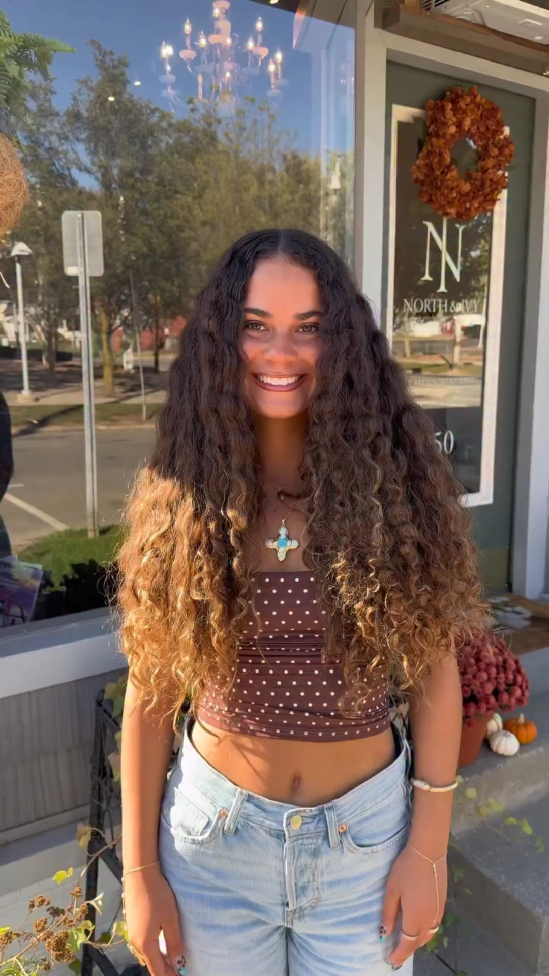 My gorgeous model for a photo shoot at the salon. Can’t wait to show you the professional stuff. #photoshoot #hairphotoshoot #longcurlyhair #curlycolor #ohiohair