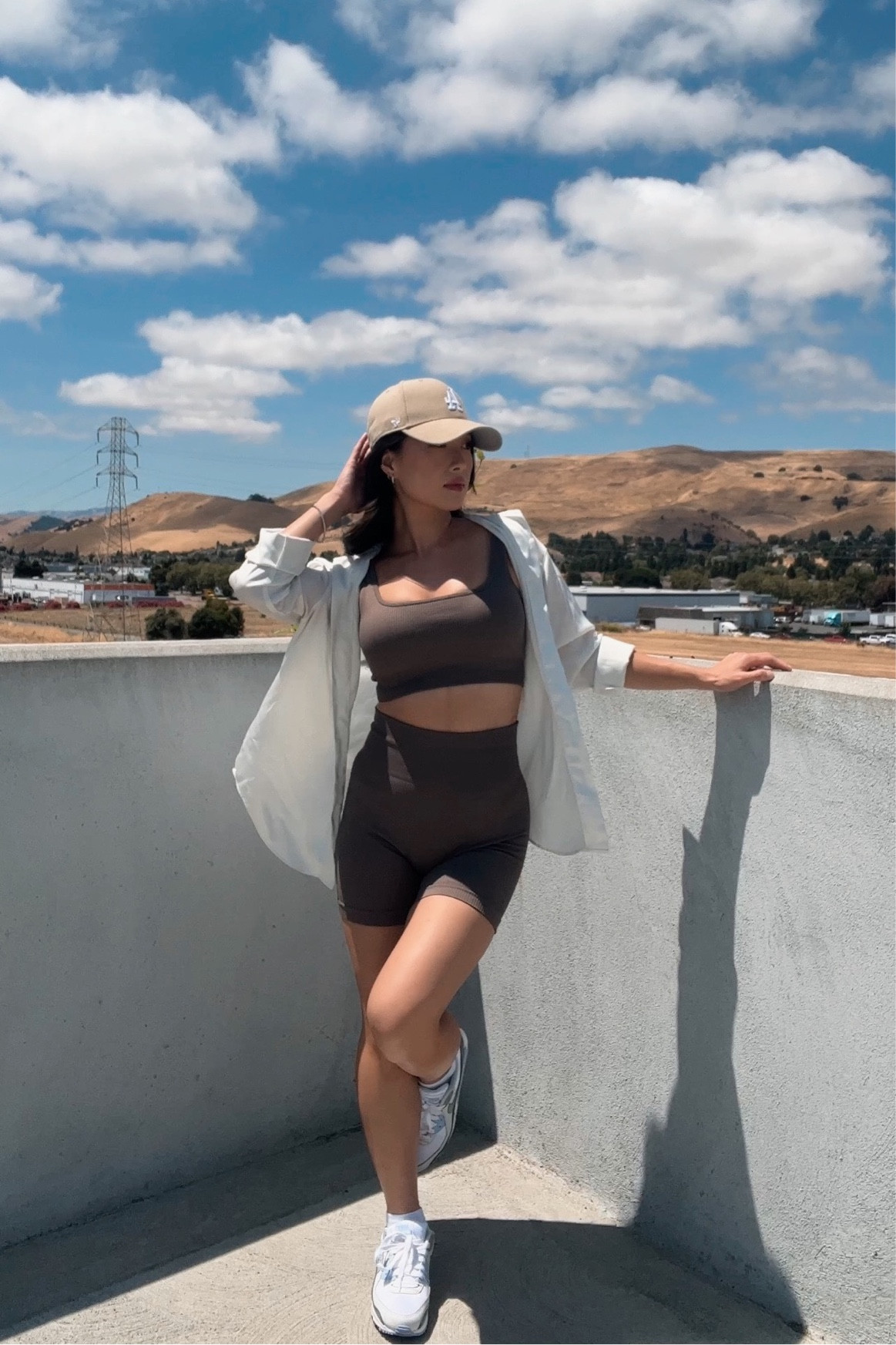 matching sets 🤎 Amazonfinds, Amazon fashion, workout sets, loungewear sets, neutrals, nude baseball cap, new era, white satin button up shirt, air max 90, Nordstrom, Anniversary sale, Nsale, eternity bangle tennis bracelet, everyday huggie hoop earrings, casual ootd, summer outfit ideas, neutral outfit inspo

#LTKstyletip #LTKBacktoSchool #LTKFitness