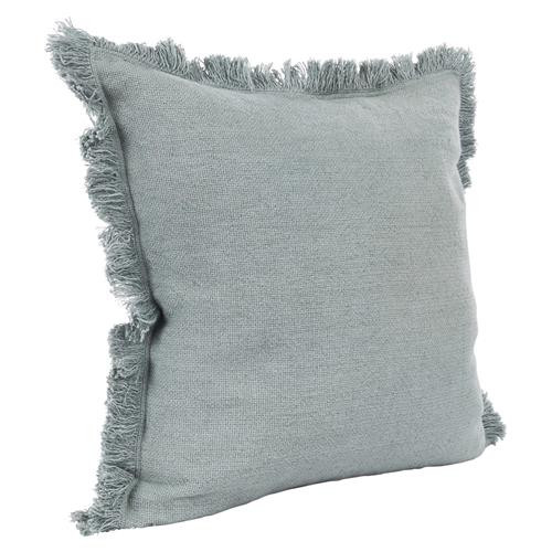 Danica Modern Classic Aqua Blue Linen Decorative Throw Pillow - 22x22 | Kathy Kuo Home