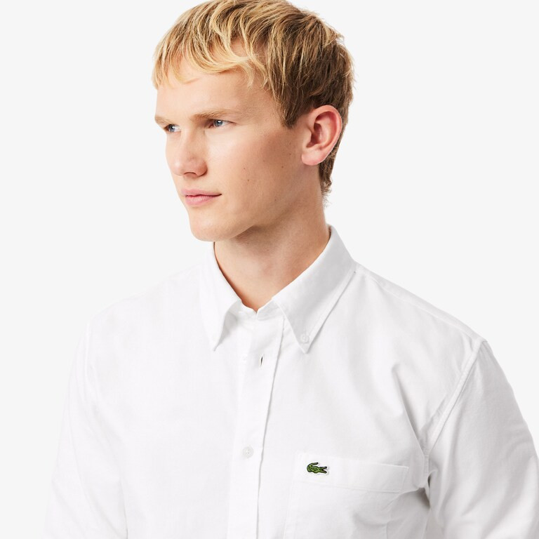Men's Regular Fit Cotton Oxford Shirt | Lacoste (US)