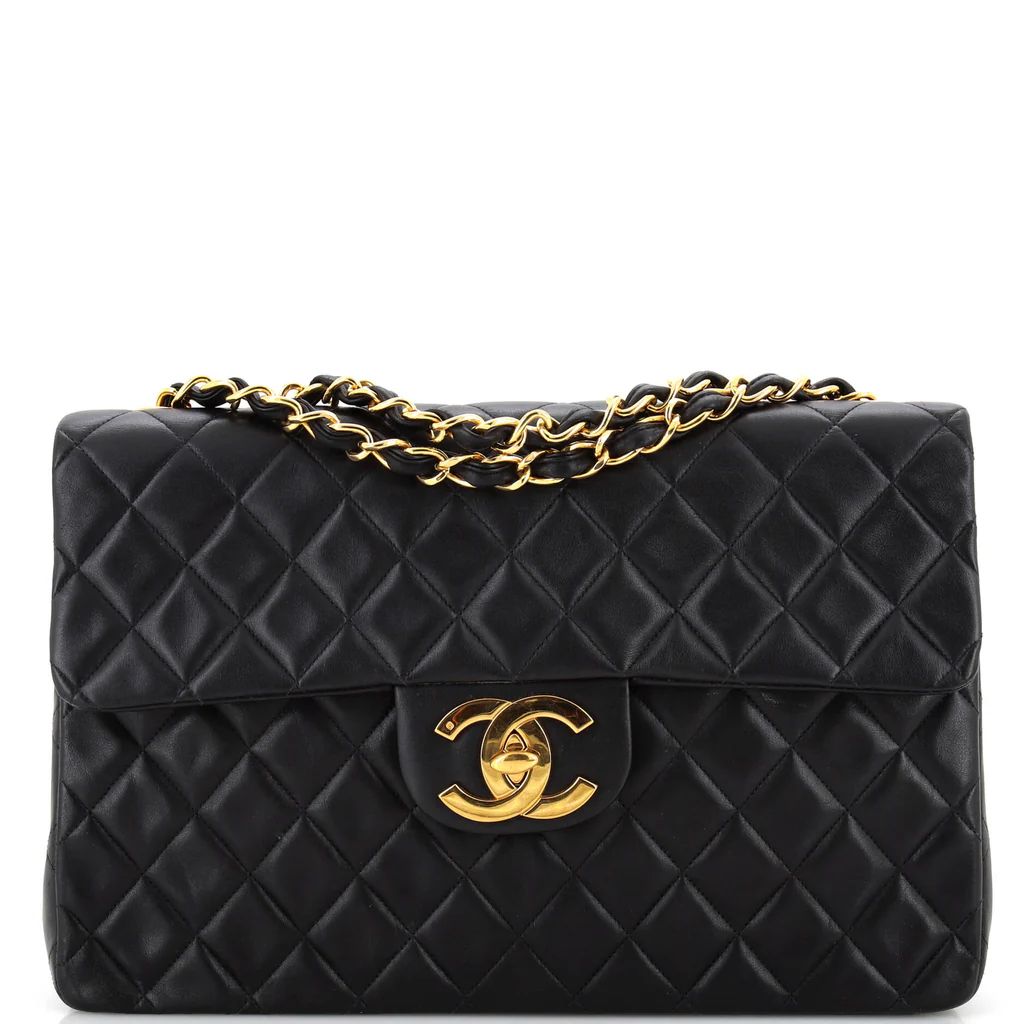 Vintage Classic Single Flap Bag Quilted Lambskin Maxi | Rebag