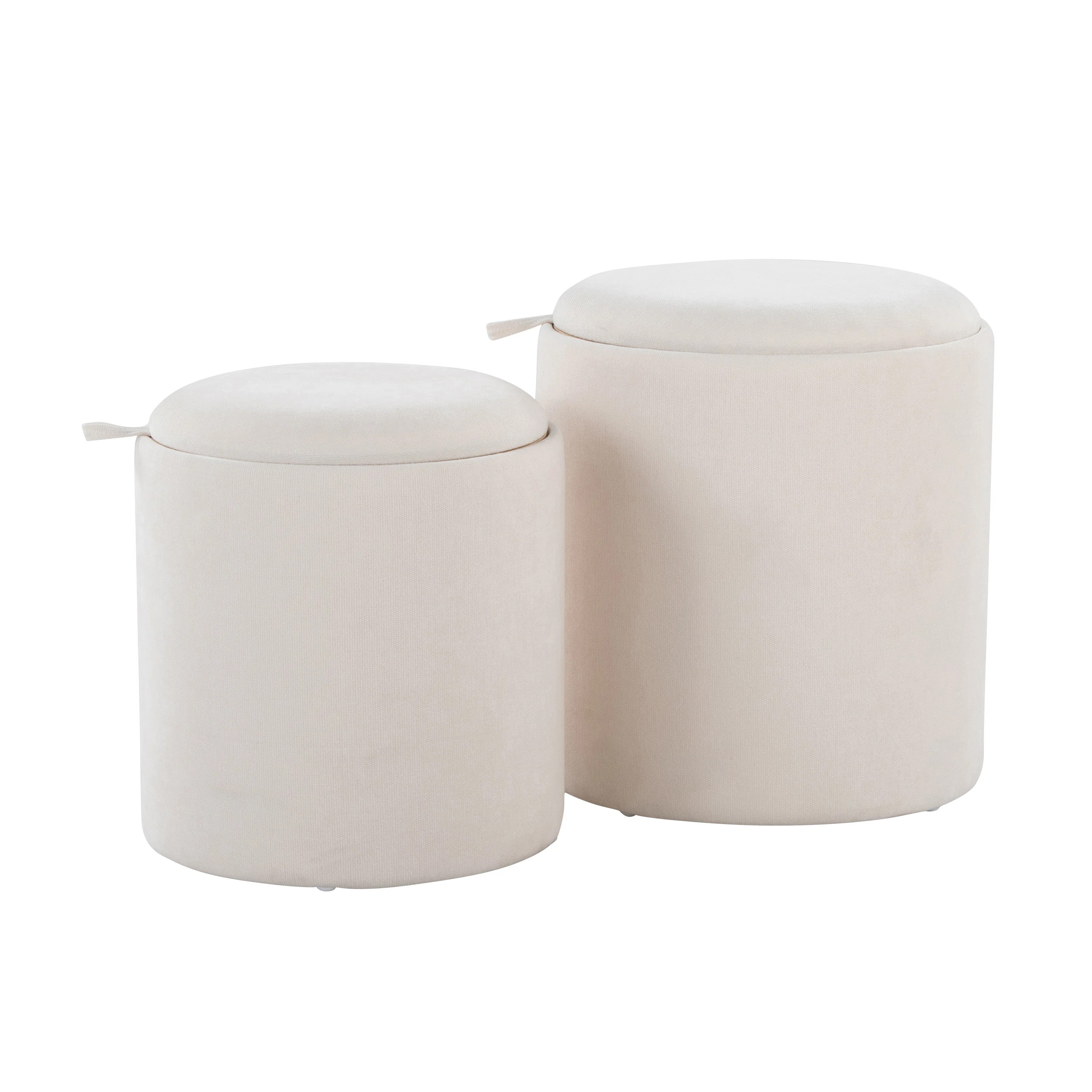 Wade Logan® Alvena 15.5" Wide Round Storage Ottoman with Tray Tops & Reviews | Wayfair | Wayfair North America