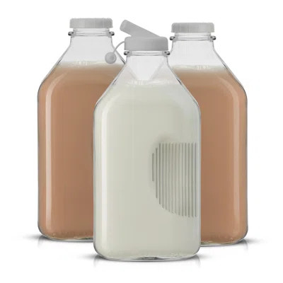 JoyJolt Reusable Glass Milk Bottle with Lid & Pourer | Wayfair Professional