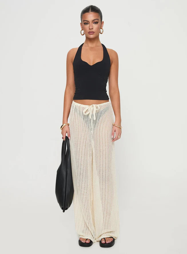 Darcie Knit Pants Beige | Princess Polly US