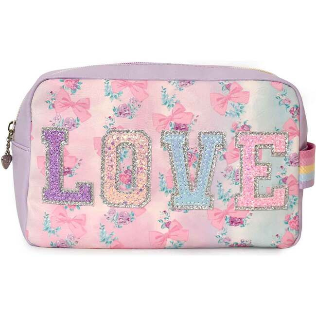 LOVE' Ditzy Daze Bow Tie Dye Pouch, Lavender | Maisonette