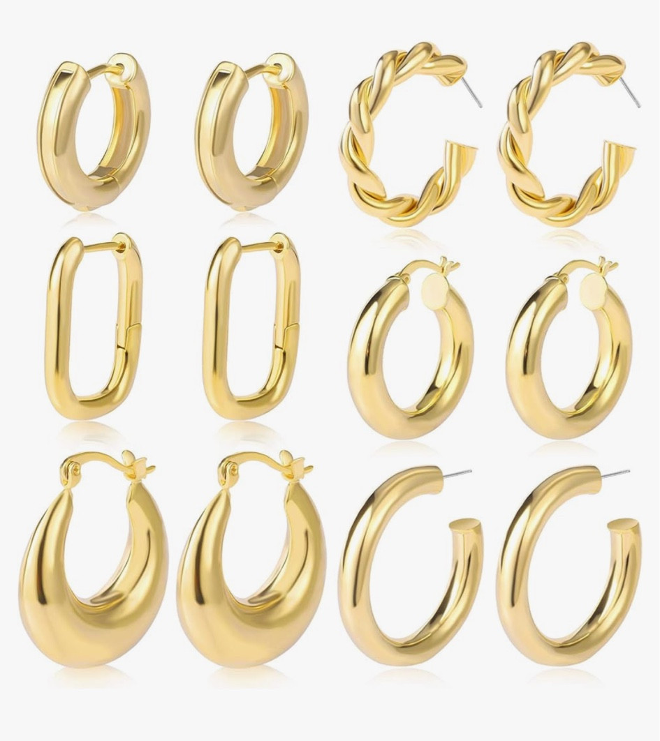 6 pairs in this set ! Great deal & styles !! Im a sucker for gold hoops 

#LTKU #LTKFindsUnder50 #LTKStyleTip
