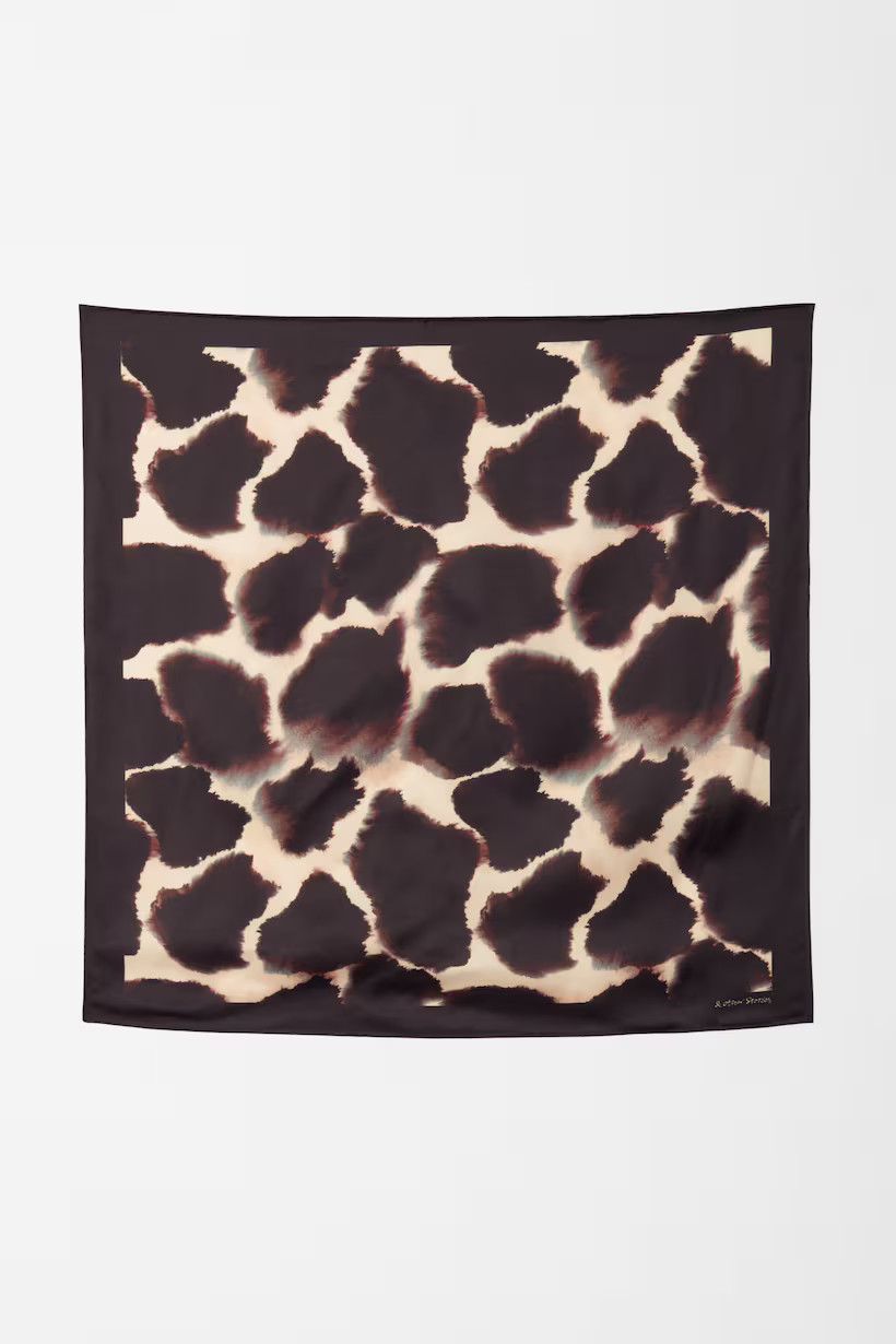 Cow-Print Square Scarf | H&M (UK, MY, IN, SG, PH, TW, HK)