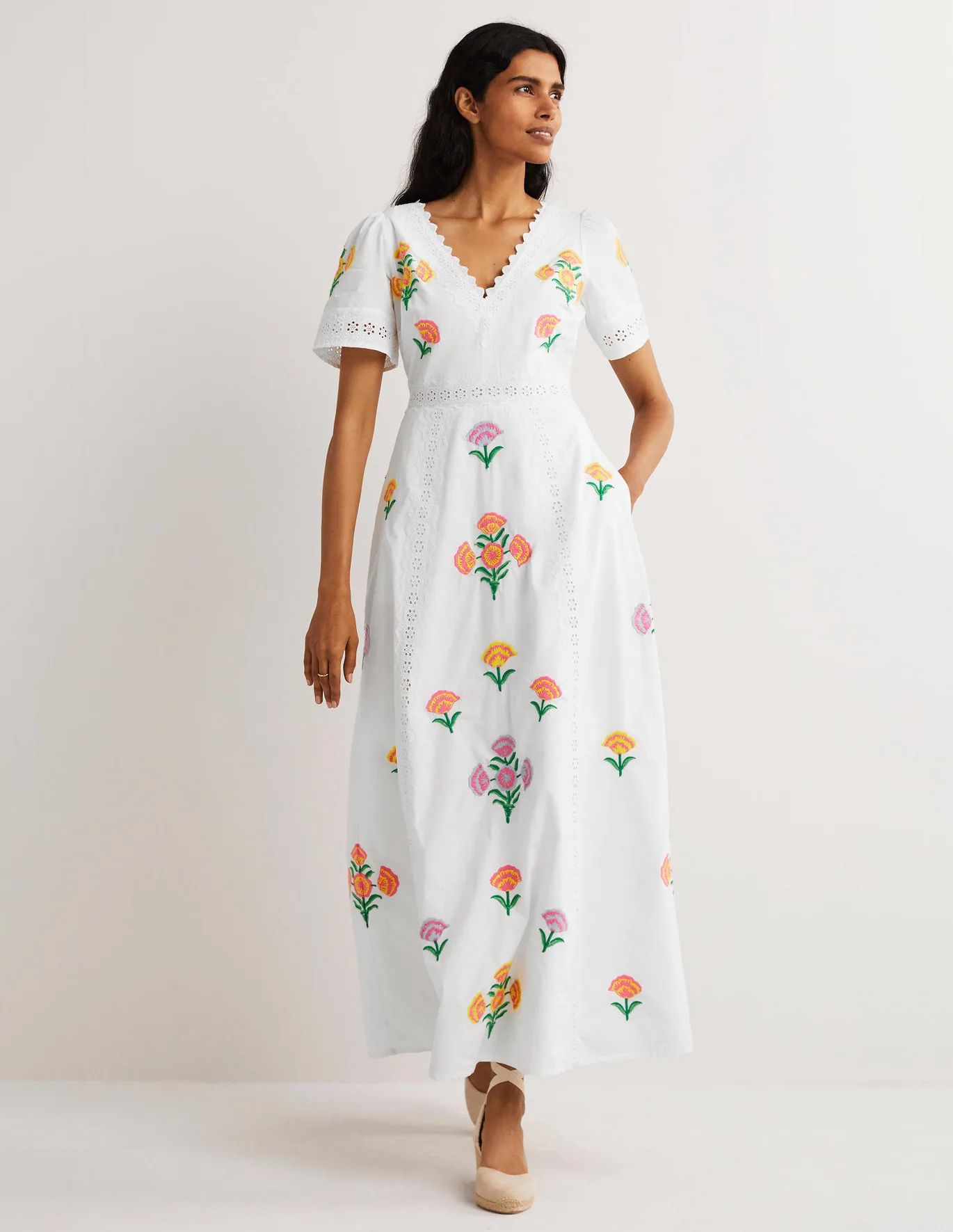 Edith Embroidered Maxi Dress | Boden (US)