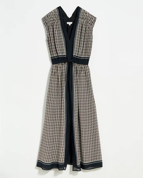 V NECK MAXI DRESS PRINT | Billy Reid Inc.