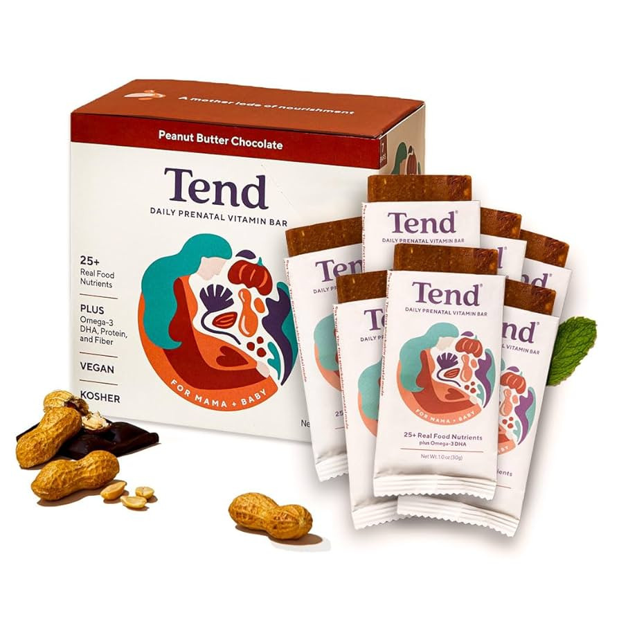 Tend Daily Best Prenatal Vitamin Bar, Made with Organic Ingredients for Pregnant & Postpartum Mot... | Amazon (US)