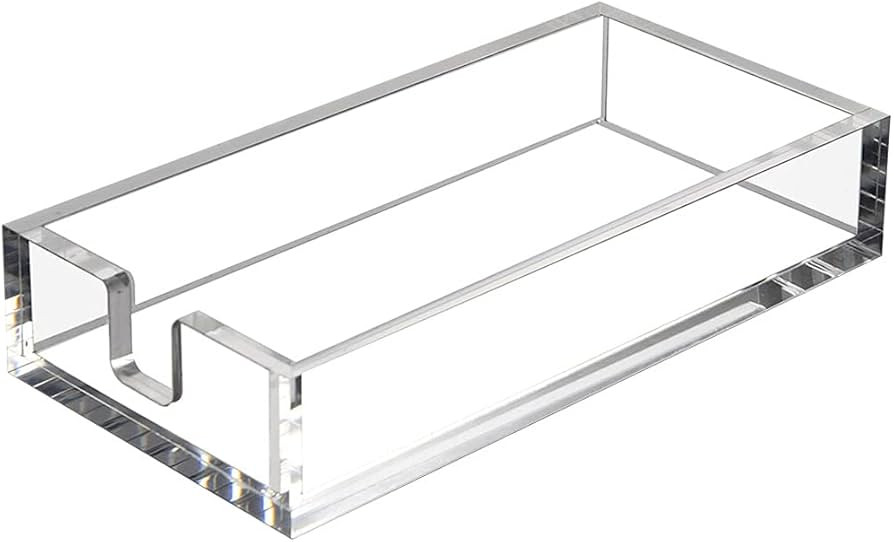 HIIMIEI Acrylic Napkin Holder for Bathroom, Acrylic Guest Towel Holder, Bathroom Napkins Guest Di... | Amazon (US)
