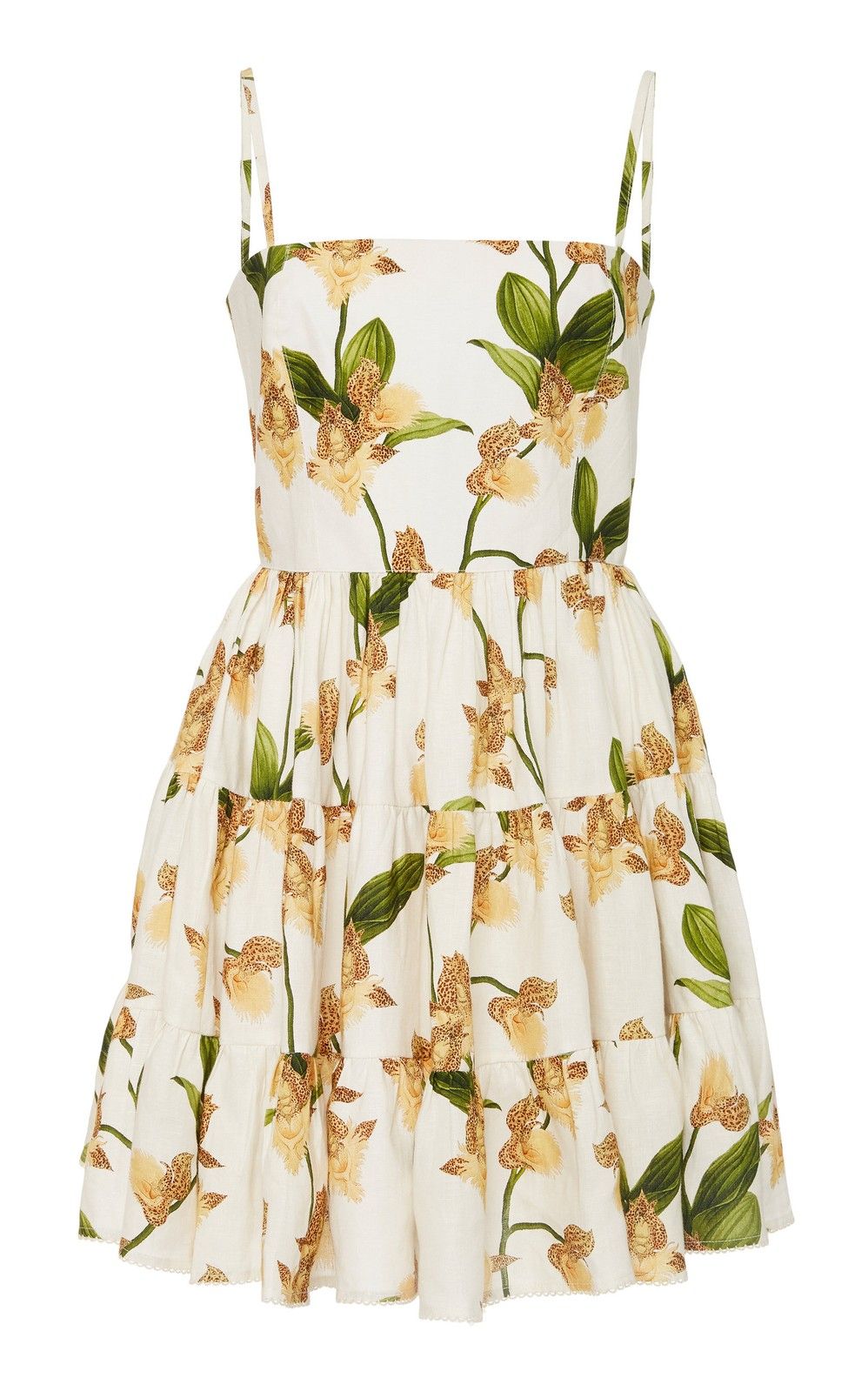 Lima Jardin Floral-Print Linen Mini Dress | Moda Operandi Global