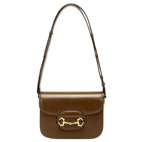 DYANGLIZH Leather Bag, Armpit Saddle Bag, Crossbody Horsebit Bag on One Shoulder | Amazon (US)