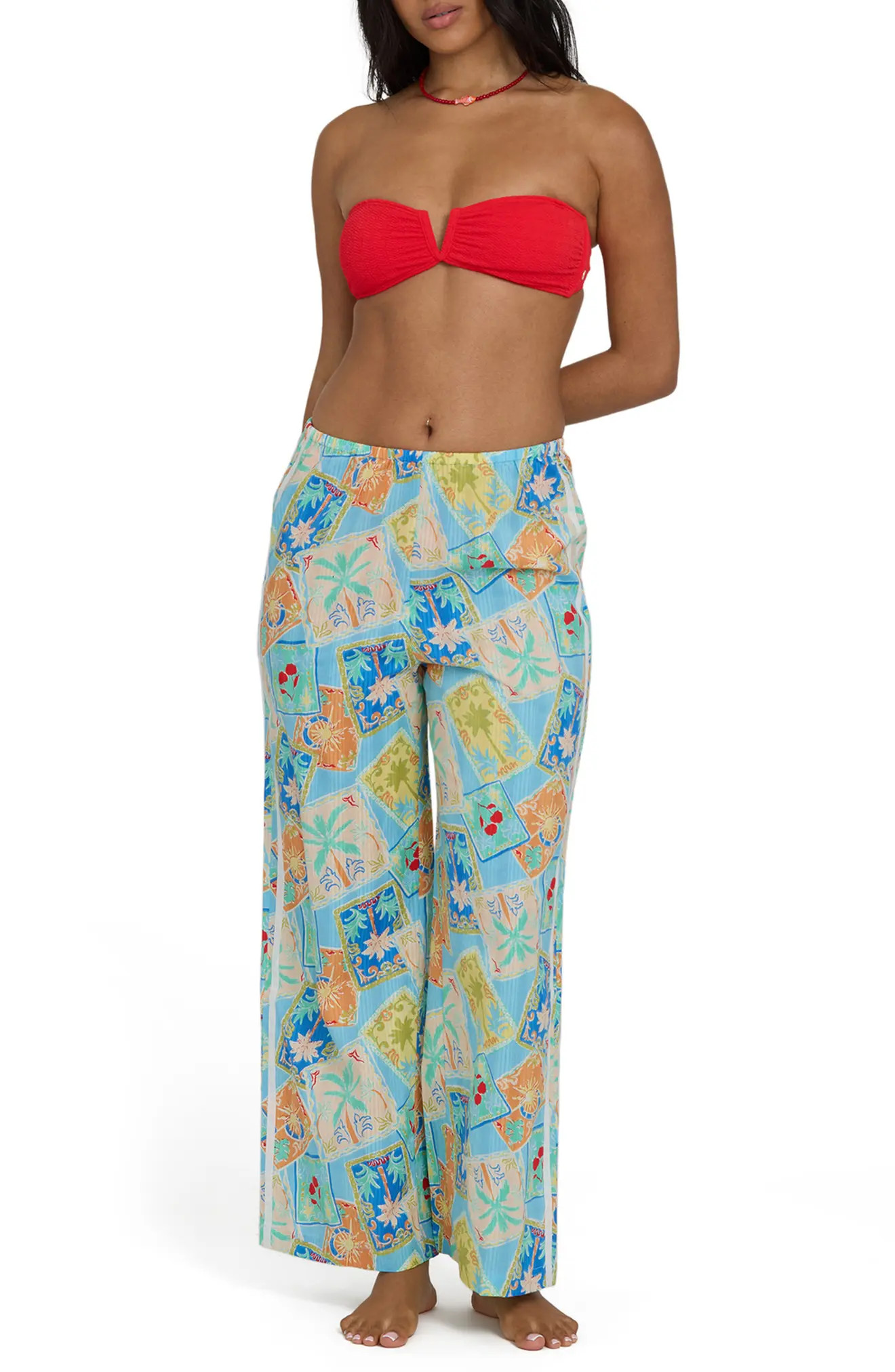 Billabong Palm Grove Cotton Straight Leg Pants (Women) | Nordstrom | Nordstrom