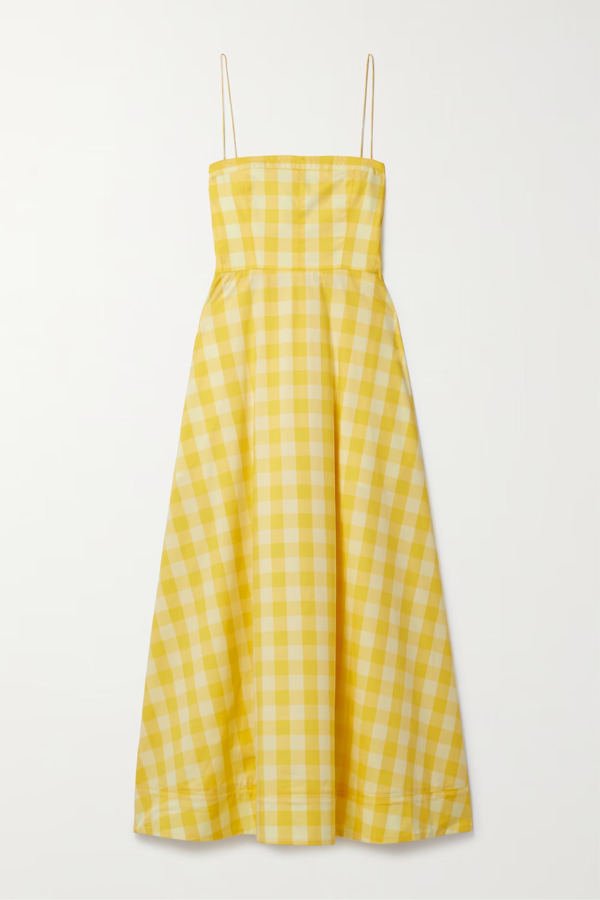 Gingham cotton-blend poplin midi dress | NET-A-PORTER (US)