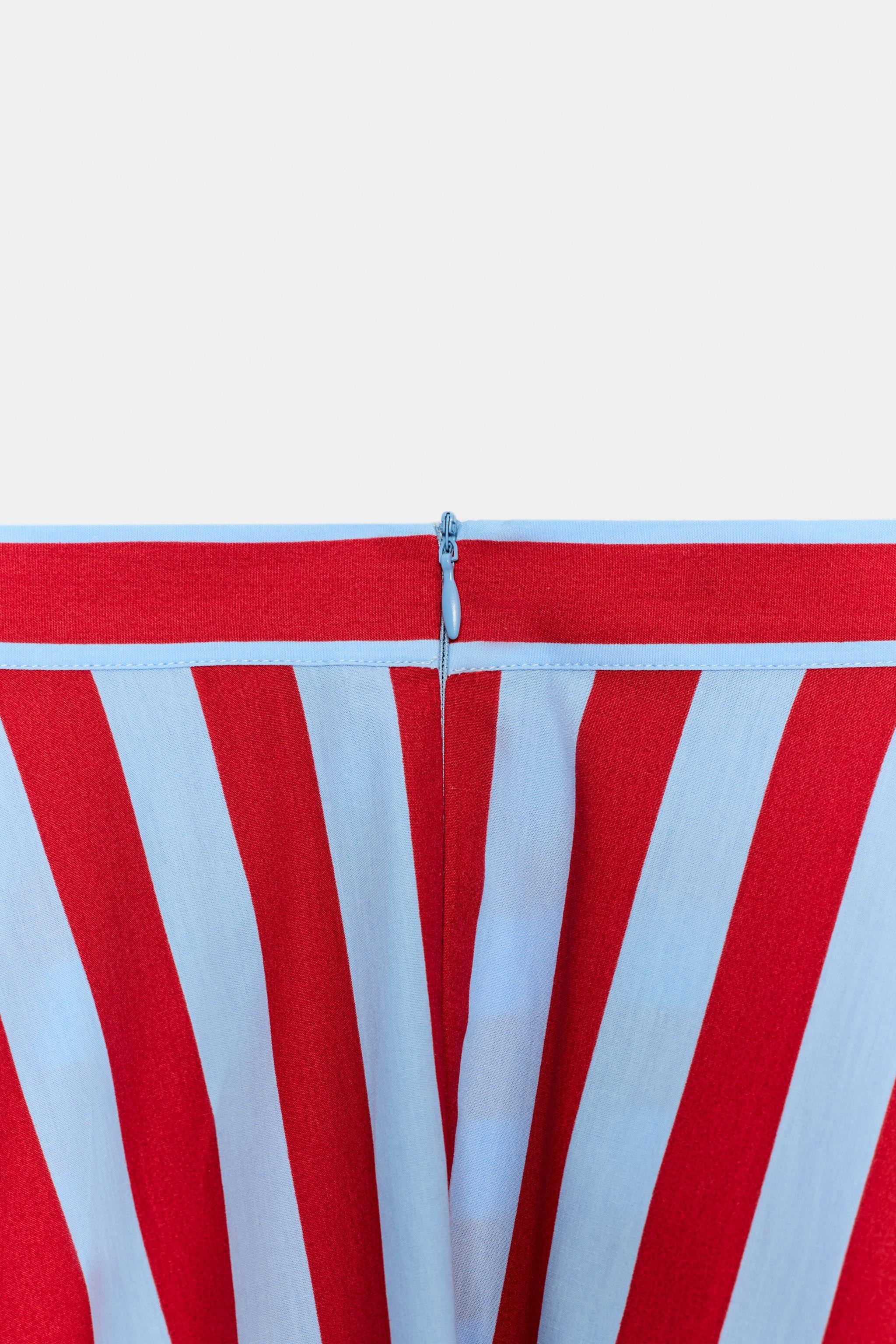 STRIPED CAPE MIDI SKIRT | Zara US