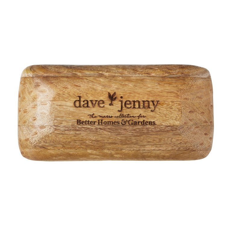 Better Homes & Gardens 12" x 6" Hand Carved Wood Tray by Dave & Jenny Marrs | Walmart (US)