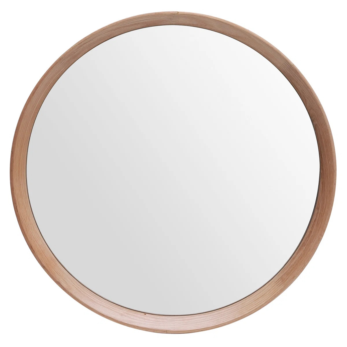 Wood Round Wall Decorative Mirror for Bathroom Bedroom | Wayfair North America