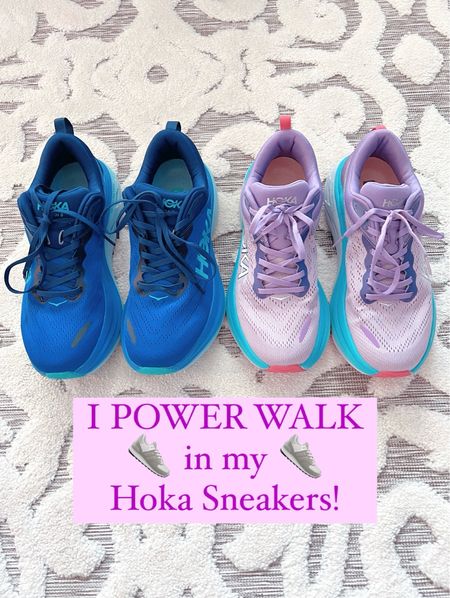 I power walk in my Hoka sneakers.

They have so much cushion and feel great. Worth every penny.

I usually wear a 9 but I always order a 9.5 in these. LOVE!💙💜





#LTKFitness #LTKShoeCrush #LTKActive