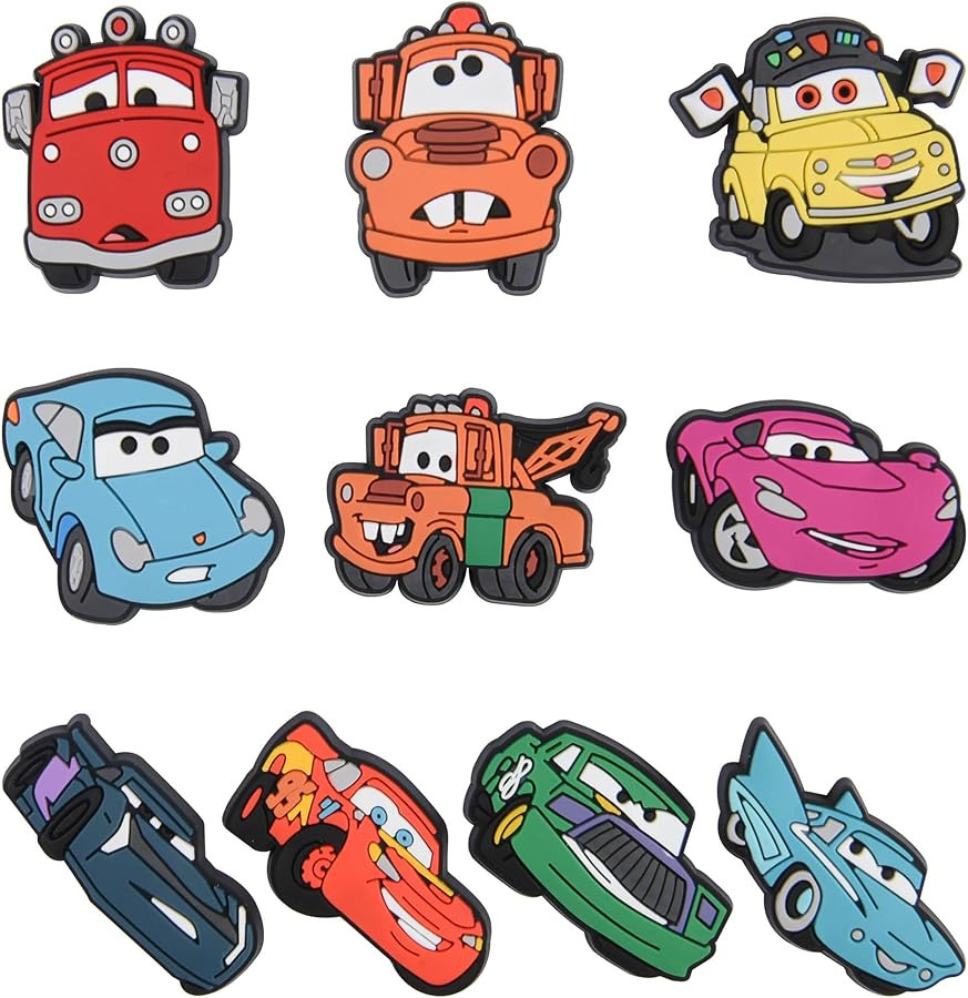 XQNB Different PVC Shoe Charms Cartoon Car Shoes Decorations Bracelet Wristband Accessories for K... | Amazon (US)