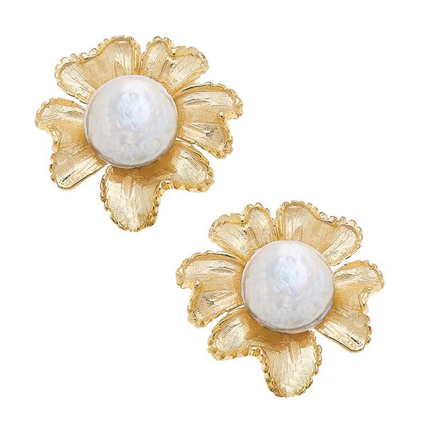 Marigold Pearl Studs | Susan Shaw