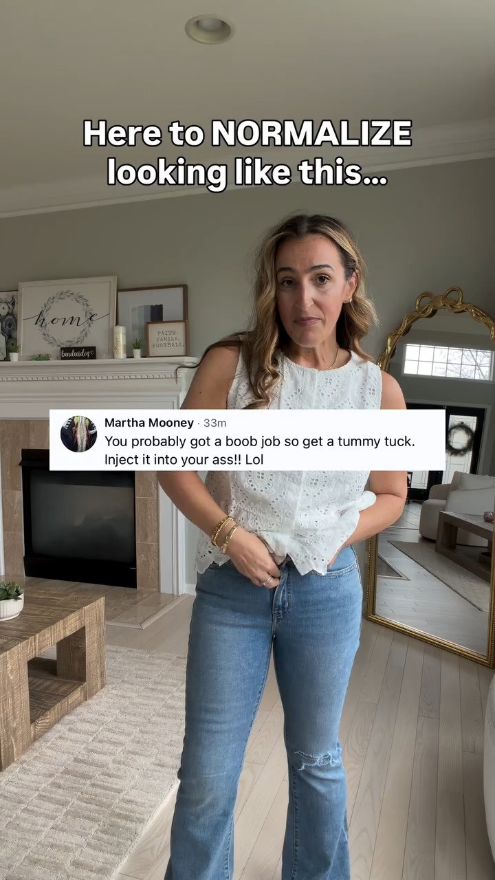 First of all let me start of by saying. No plastic surgery has been done on my body 🤣 I’m getting a refund if this is the outcome. But anyways. No thank you I’ll skip the tummy tuck Martha. Sadly surgery can’t fix your personality 🤷🏻‍♀️

So how about we just normalize looking like OURSELVES and being beautiful in EVERY BODY EVERY SHAPE AND EVERY SIZE!!!!

#realbody #softbelly 

 #LTKmomlife #LTKOver40 #LTKMidsize