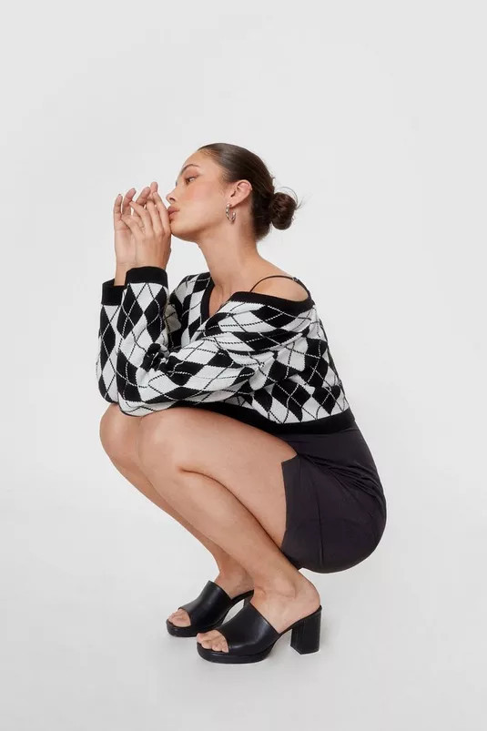 Faux Leather Platform Open Toe Heeled Mules | Nasty Gal (US)