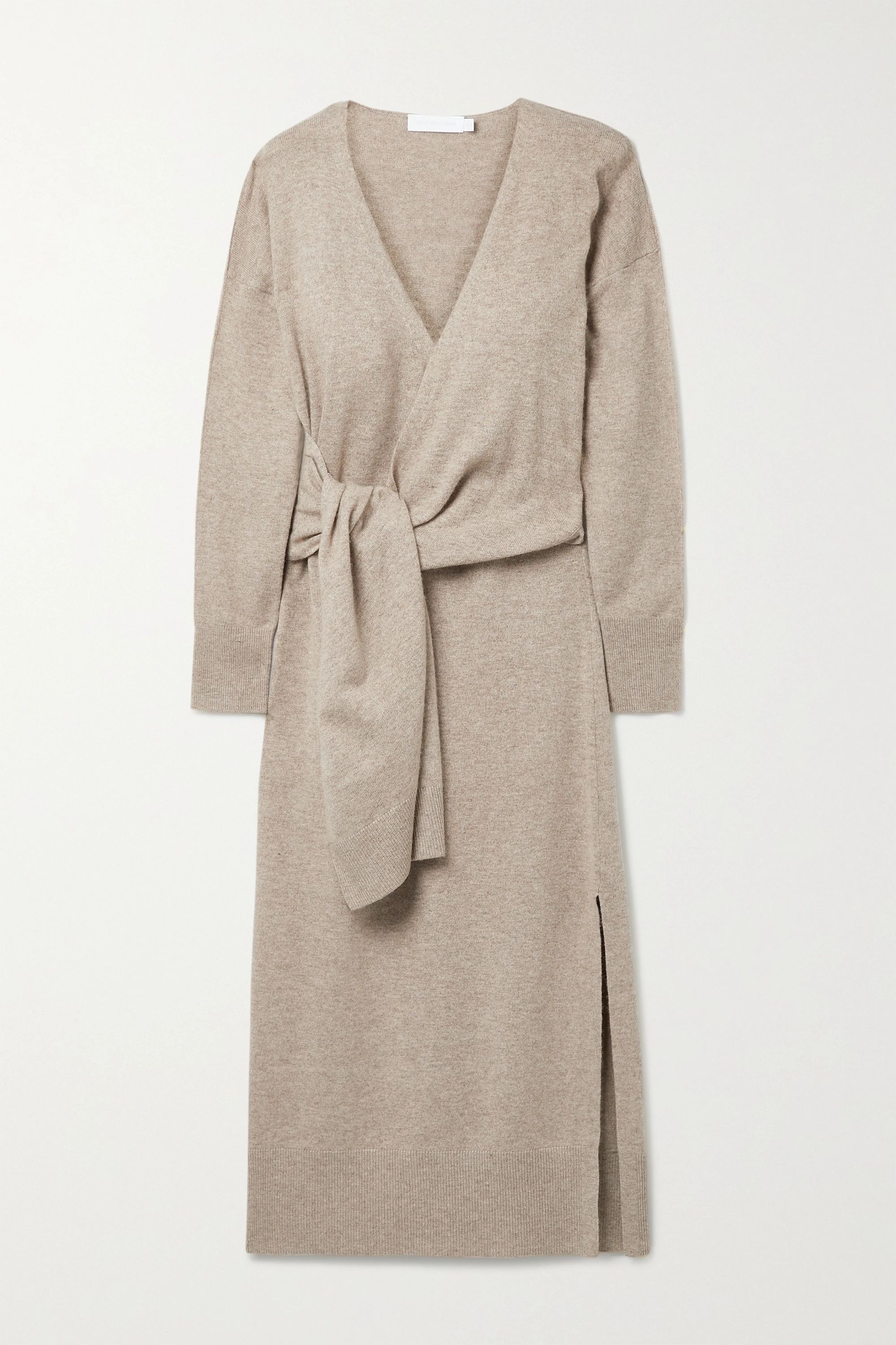 Skyla knitted wrap midi dress | NET-A-PORTER (US)