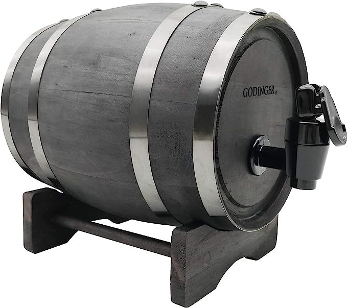 Godinger Barrel Liquor Dispenser, Wooden Beverage Dispenser - 800ml | Amazon (US)
