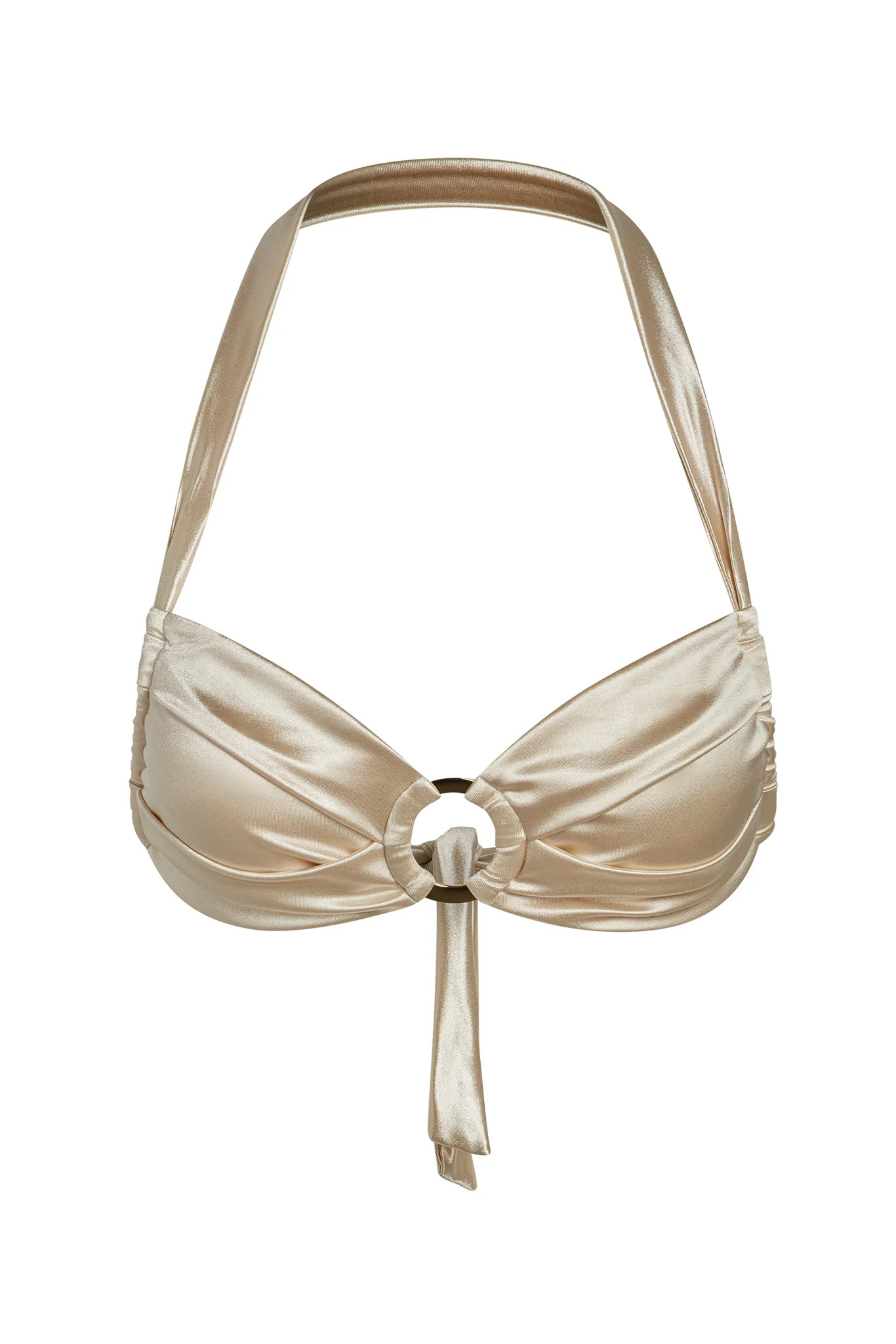 Bronte Top - Champagne Shiny Jersey | Monday Swimwear