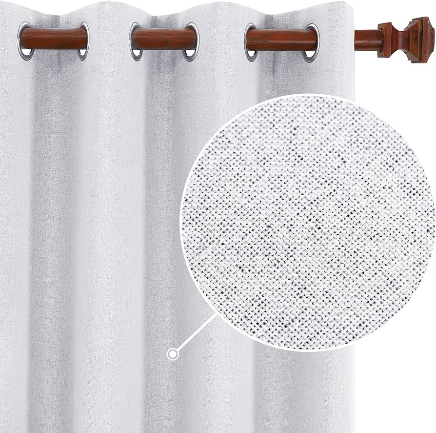 Deconovo Full Blackout Curtains, Thermal Insulated Linen Drapes, 84 inch Length 2 Panels Set for ... | Amazon (US)