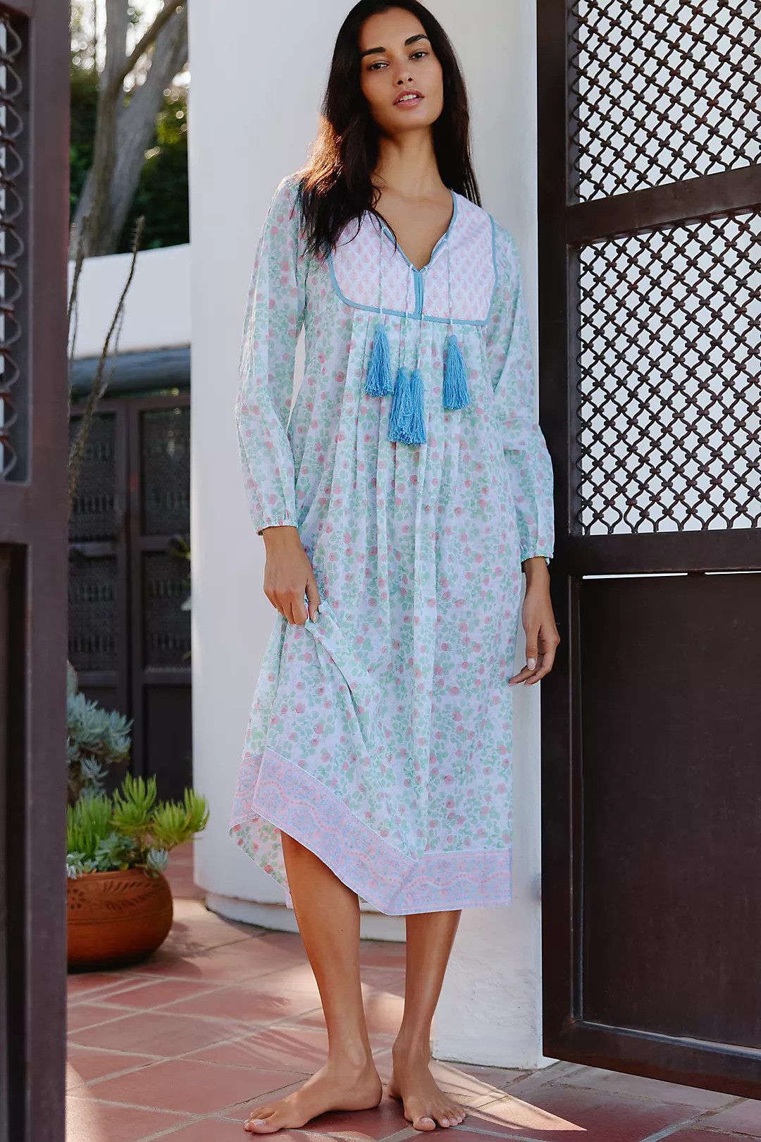 SZ Blockprints Kitty Midi Dress | Anthropologie (US)