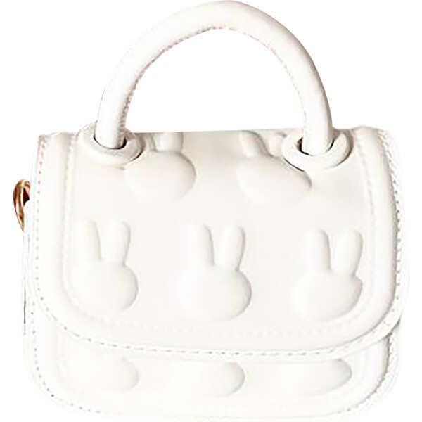 Off White Faux Leather Bunny Purse | Maisonette
