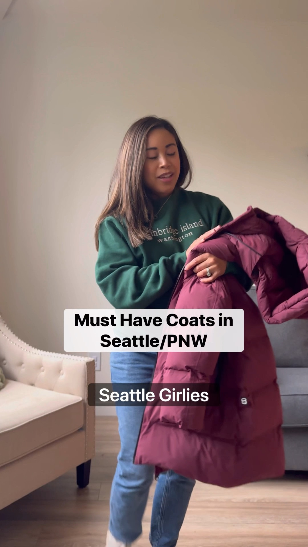 This is for the Seattle girlies looking for a warm AND waterproof winter coat. The @Aritzia Super Puff Mid-Rainstop Jacket is one of my favorite winter coats for living in Seattle and the Pacific Northwest. 

The fit:
I’m 5ft tall, currently 6 months pregnant, and I’m wearing a size small. The color of this winter coat is Burgundy. 




#LTKPetite #LTKSeasonal #LTKBump