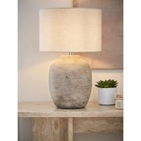 The Very Collection Worn Concrete Ceramic Table Lamp | Very (UK)