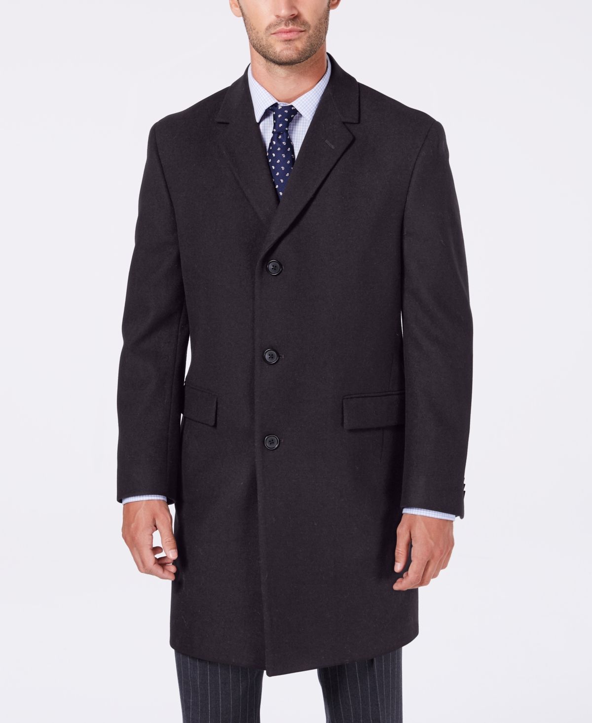 Nautica Men's Melton Classic/Regular Fit Batten Overcoat | Macys (US)