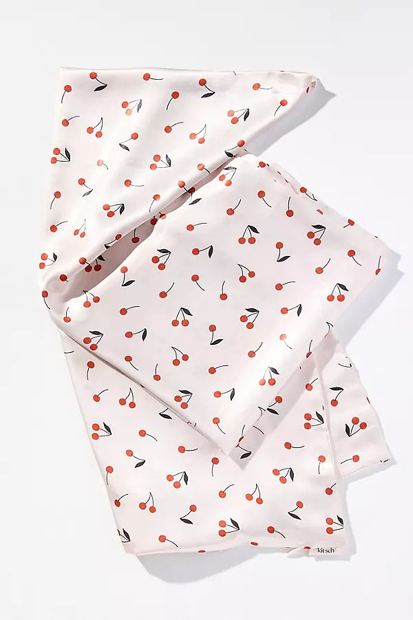 Cherry Print Satin King Pillowcase | Anthropologie (US)